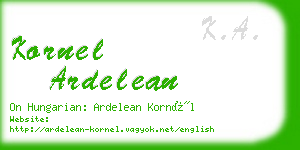 kornel ardelean business card